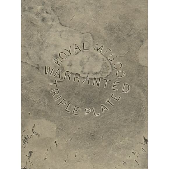 ROYAL MFG. CO. Triple Plate Flower Engraved “Lucile”Baptism Christening Cup - Picture 3 of 8